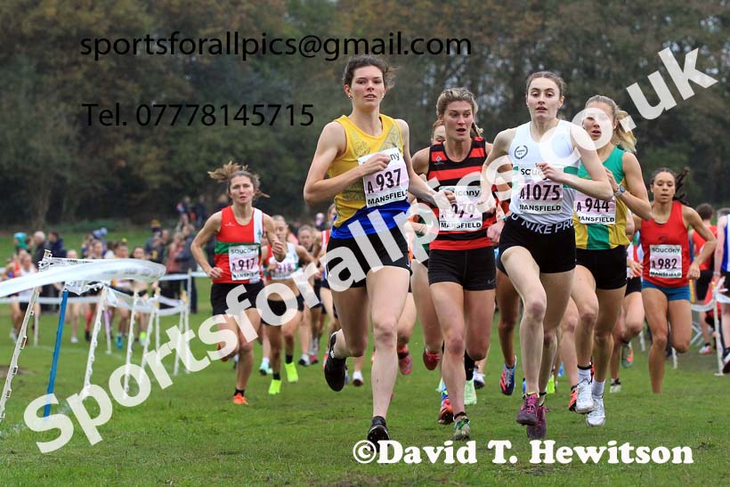 Senior Women, 2022 National Cross Country Relays, Berry Hill Park, Mansfield.  Photo: David T. Hewitson/Sports for All Pics